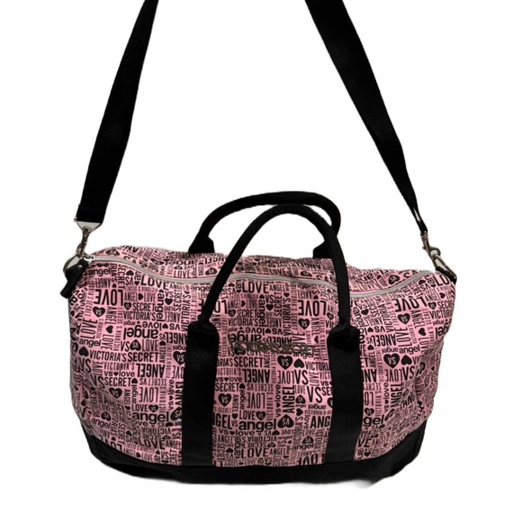 Victoria’s Secret Pink and Black Gateway Weekender Duffle Bag - Picture 1 of 7